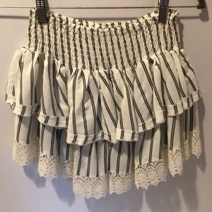 Surf Gypsy Ruffled Mini Skirt women’s size small